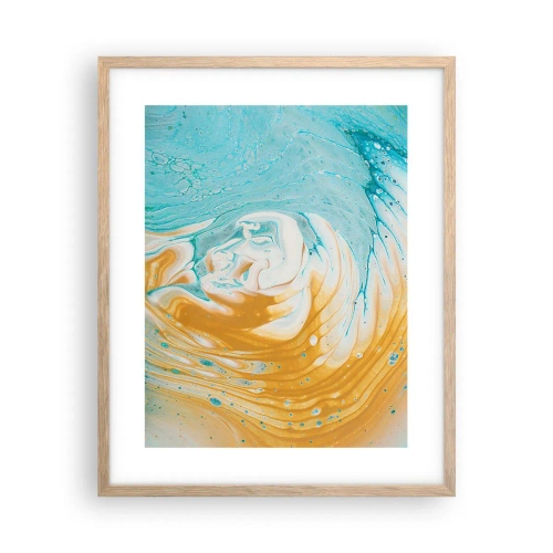 Affisch i ram av ljusek - Pastellfärgad virvel - 40x50 cm