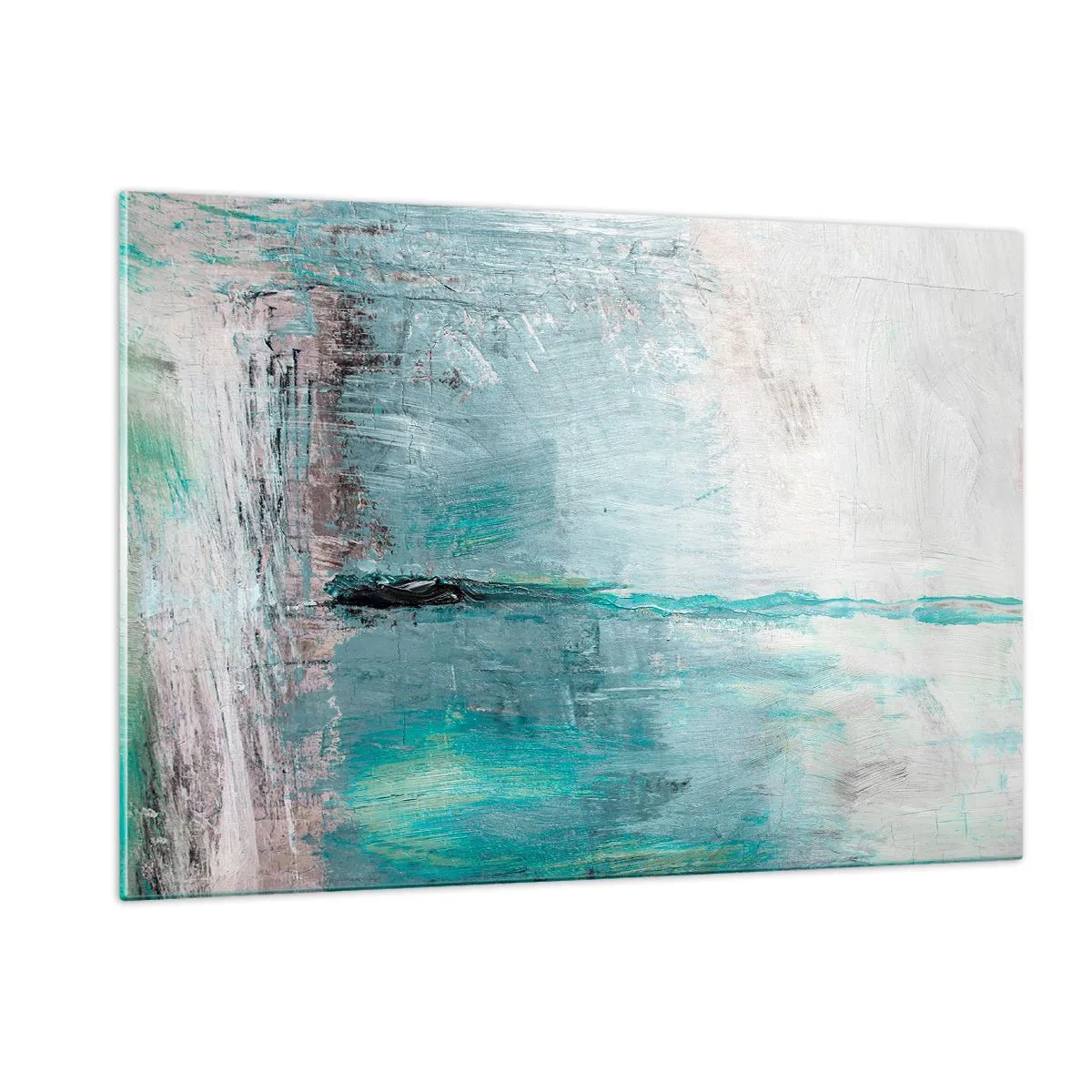 Glastavla - Bild på glas - Horisontellt i blått - 120x80 cm