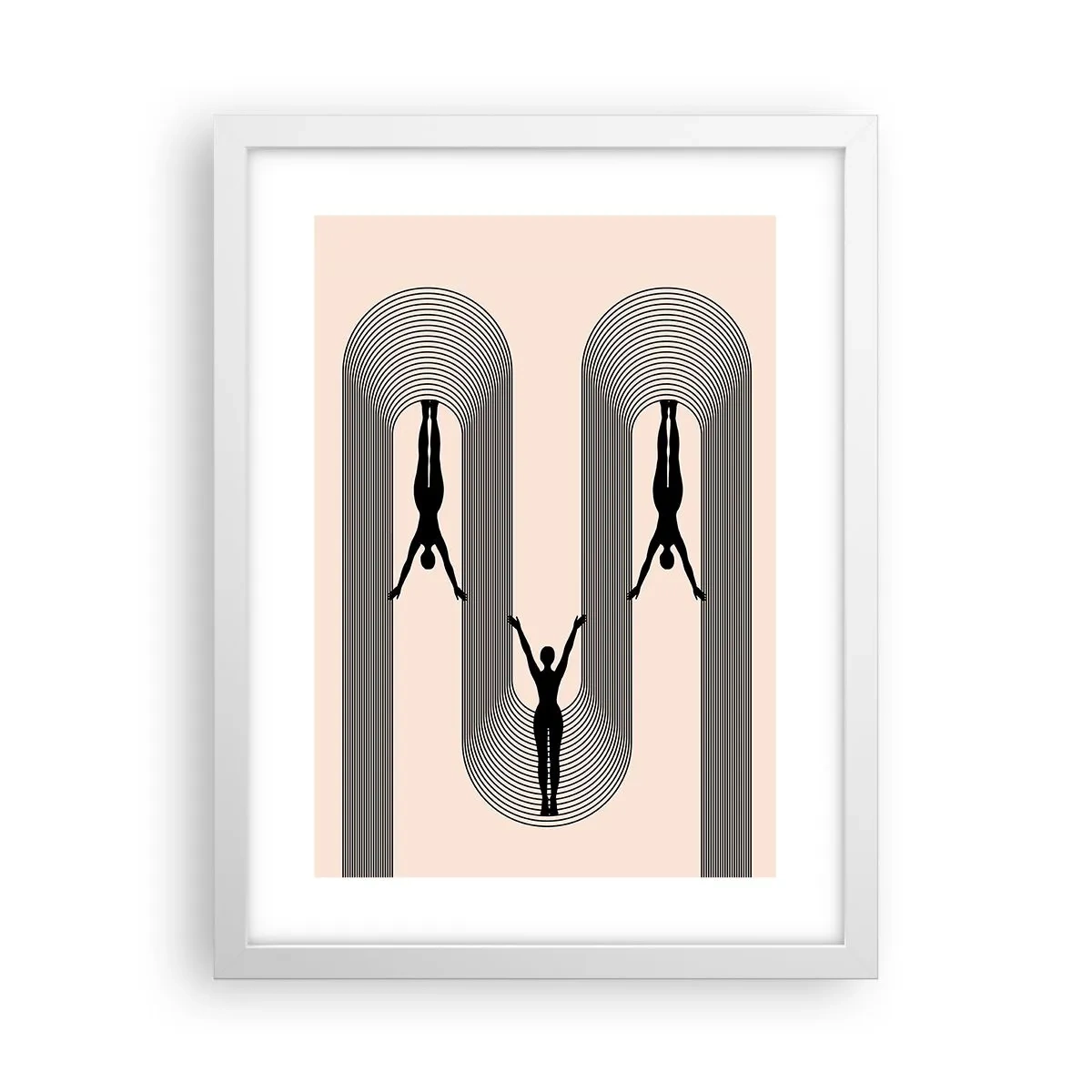 Affisch i vit ram - Upp och ner - 30x40 cm