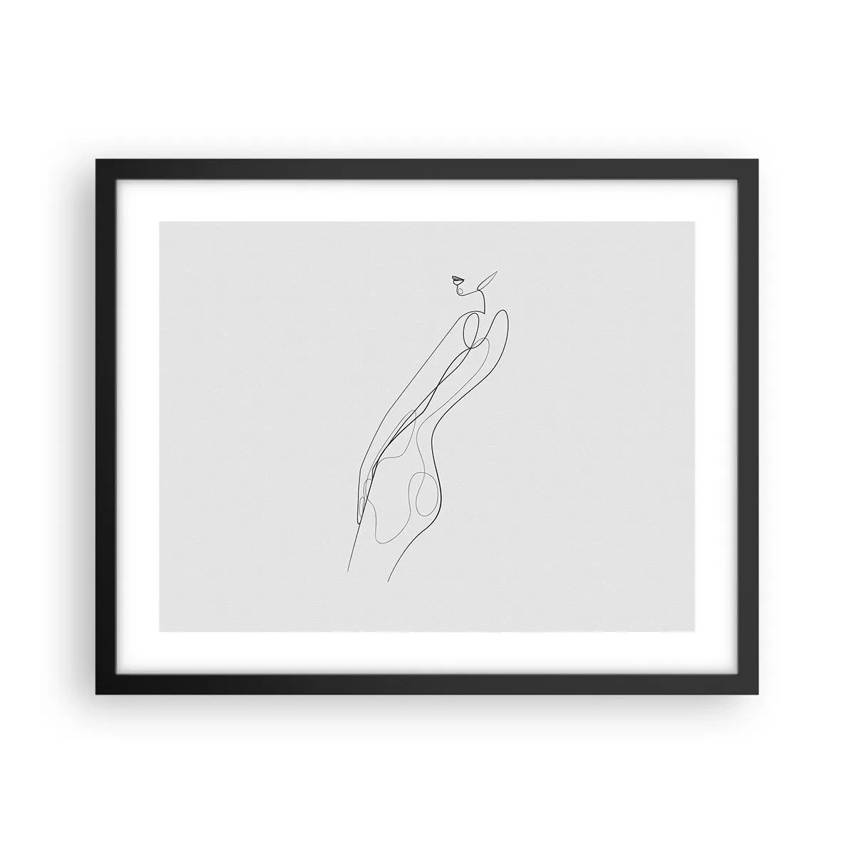 Affisch i svart ram - Bara en utfästelse - 50x40 cm