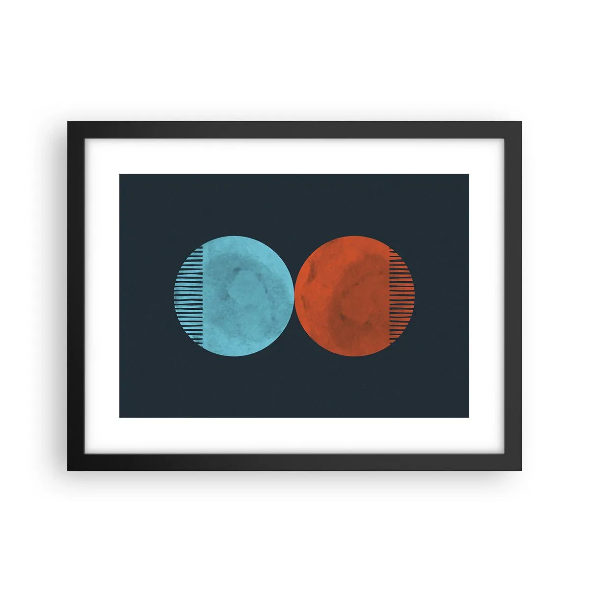 Affisch i svart ram - Endast geometri? - 40x30 cm