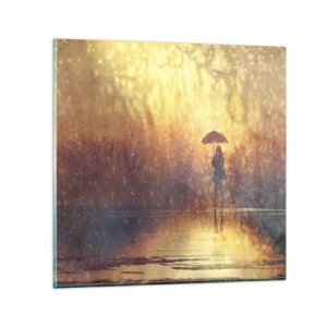 Glastavla - Bild på glas - Jag känner att någon tittar på mig - 60x60 cm