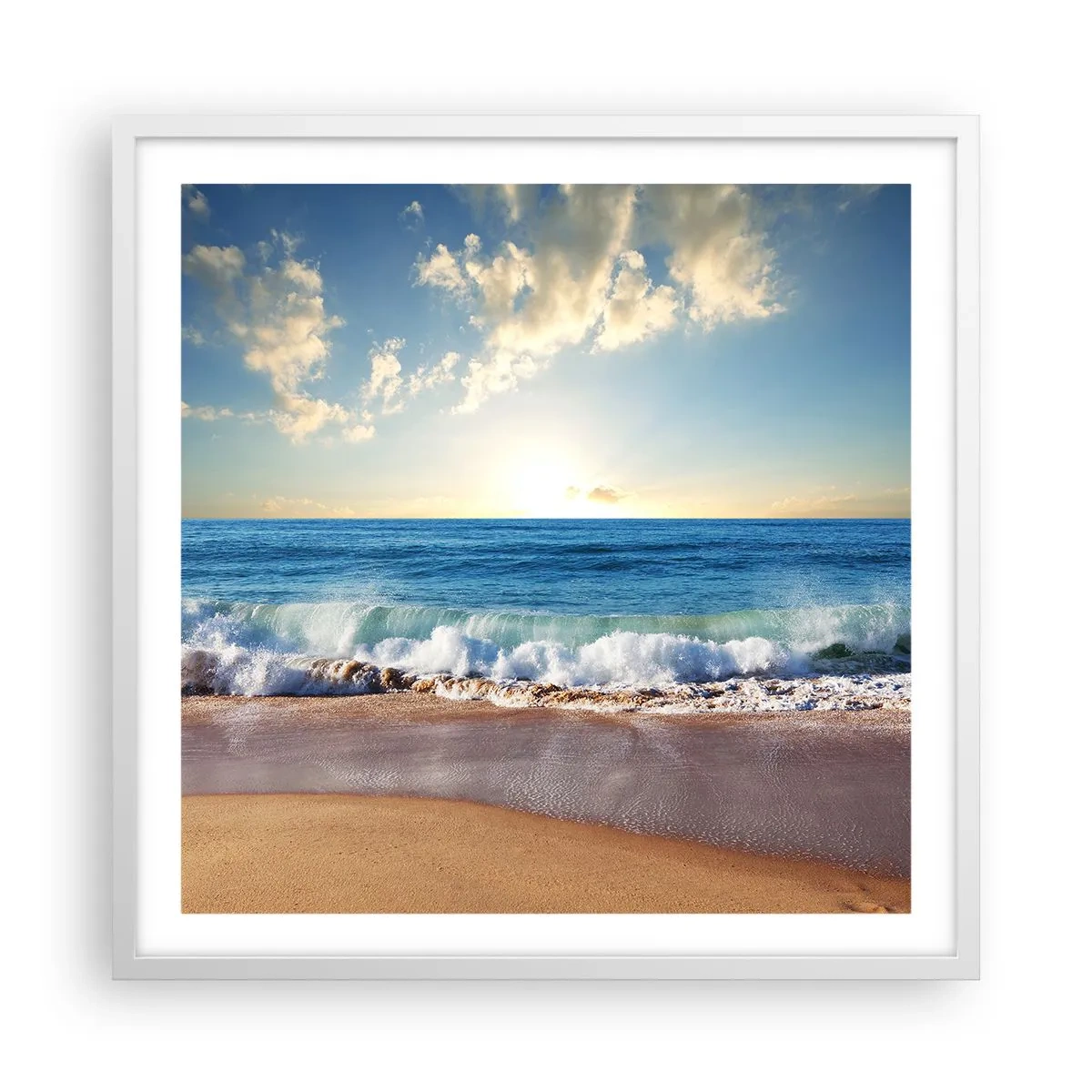 Affisch i vit ram - Rörlighet och orörlighet samtidigt - 60x60 cm