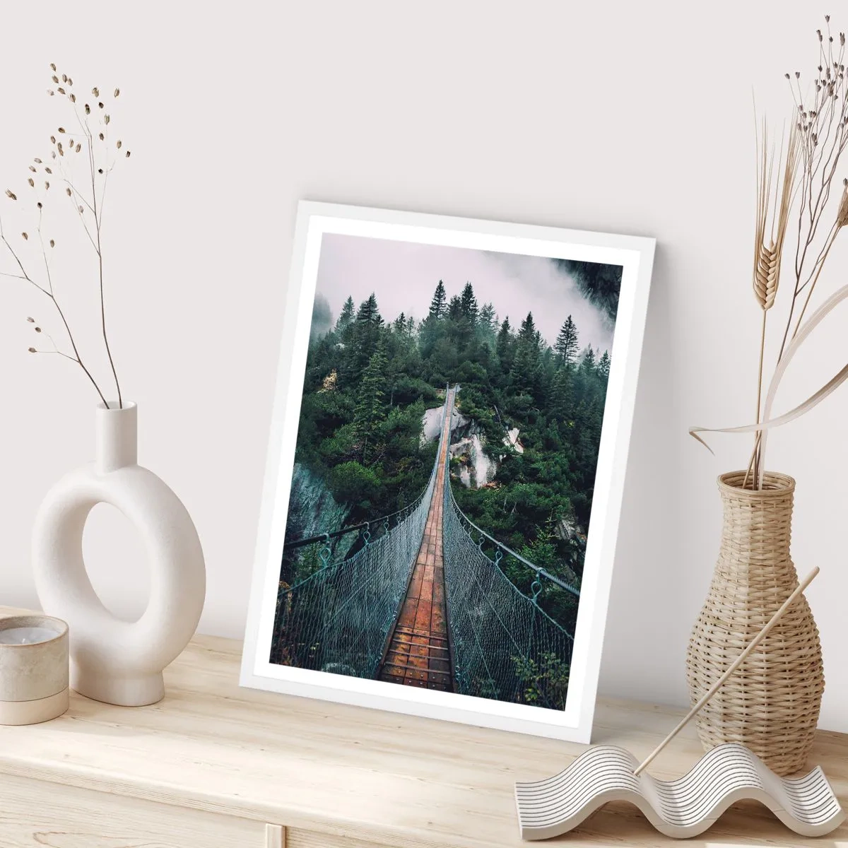 Affisch i vit ram - Där örnar vågar - 70x100 cm