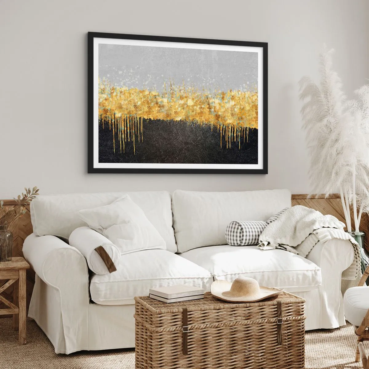 Affisch i svart ram - Inåt och uppåt - 70x50 cm