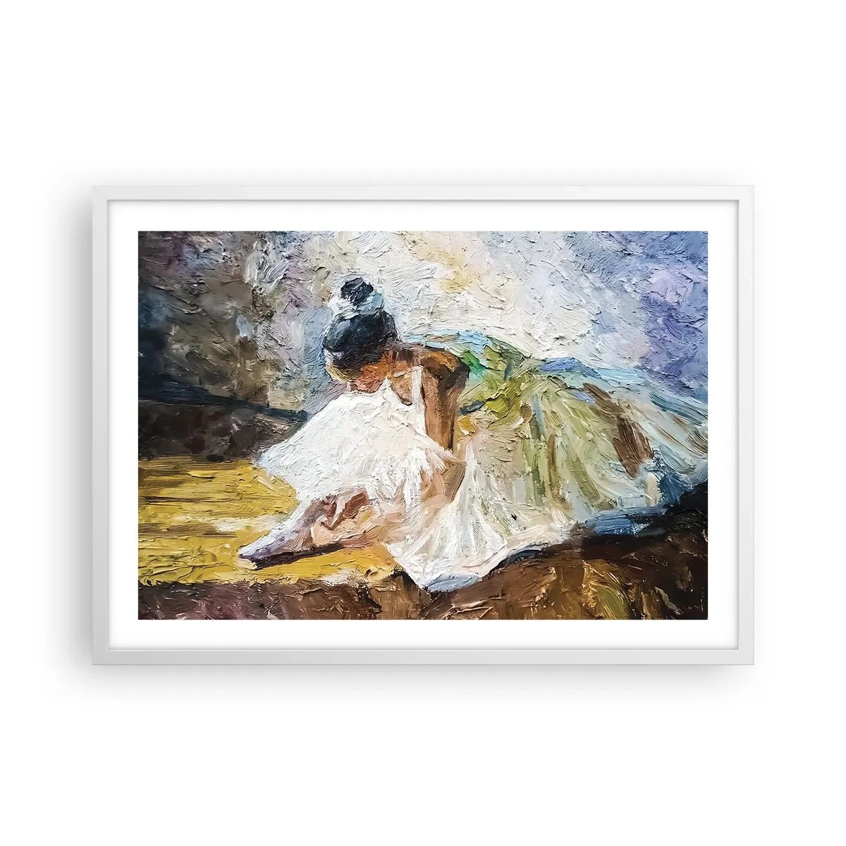 Affisch i vit ram - Från Degas tavla - 70x50 cm