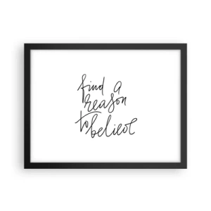 Affisch i svart ram - Det är möjligt - 40x30 cm