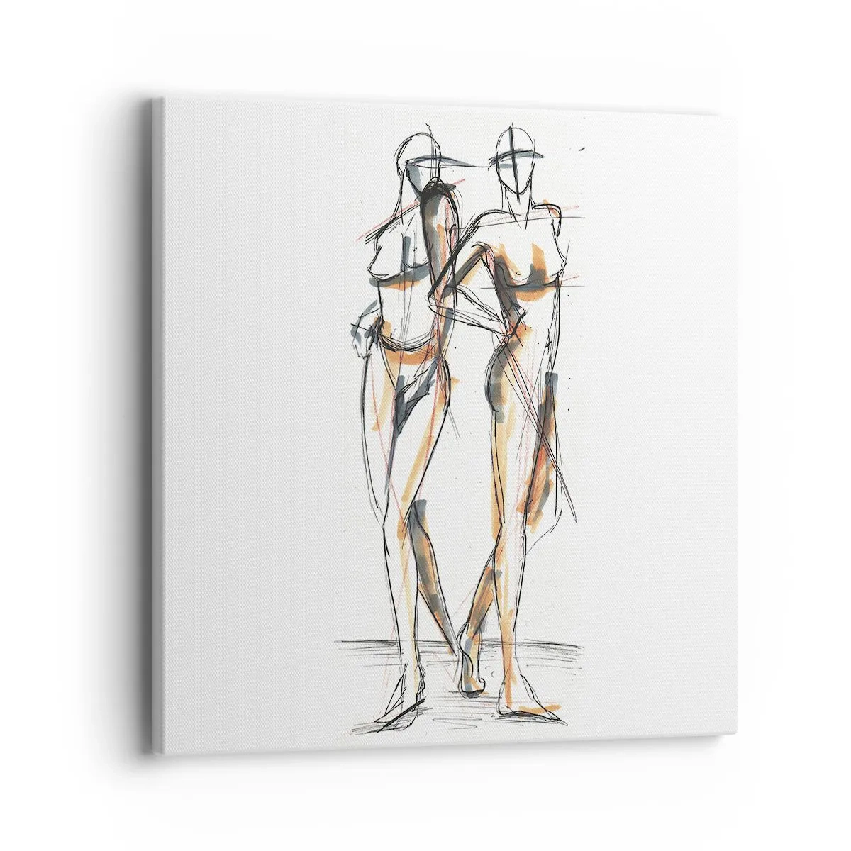 Canvastavla - Bild på duk - Charmens studie - 40x40 cm