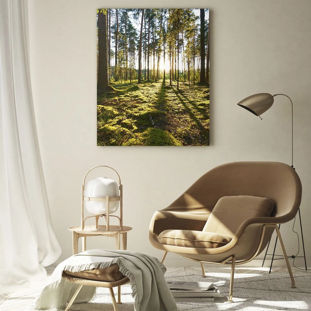 Glastavla - Bild på glas - ...Bortom sjunde skogen - 50x70 cm