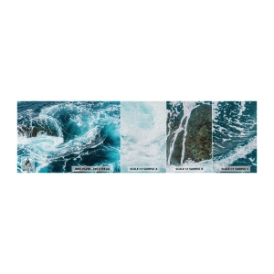 Provbit av fototapet Premium Canvas - Porten till jordens inre - Hav, Abstraktion, Bit - 100x30 cm