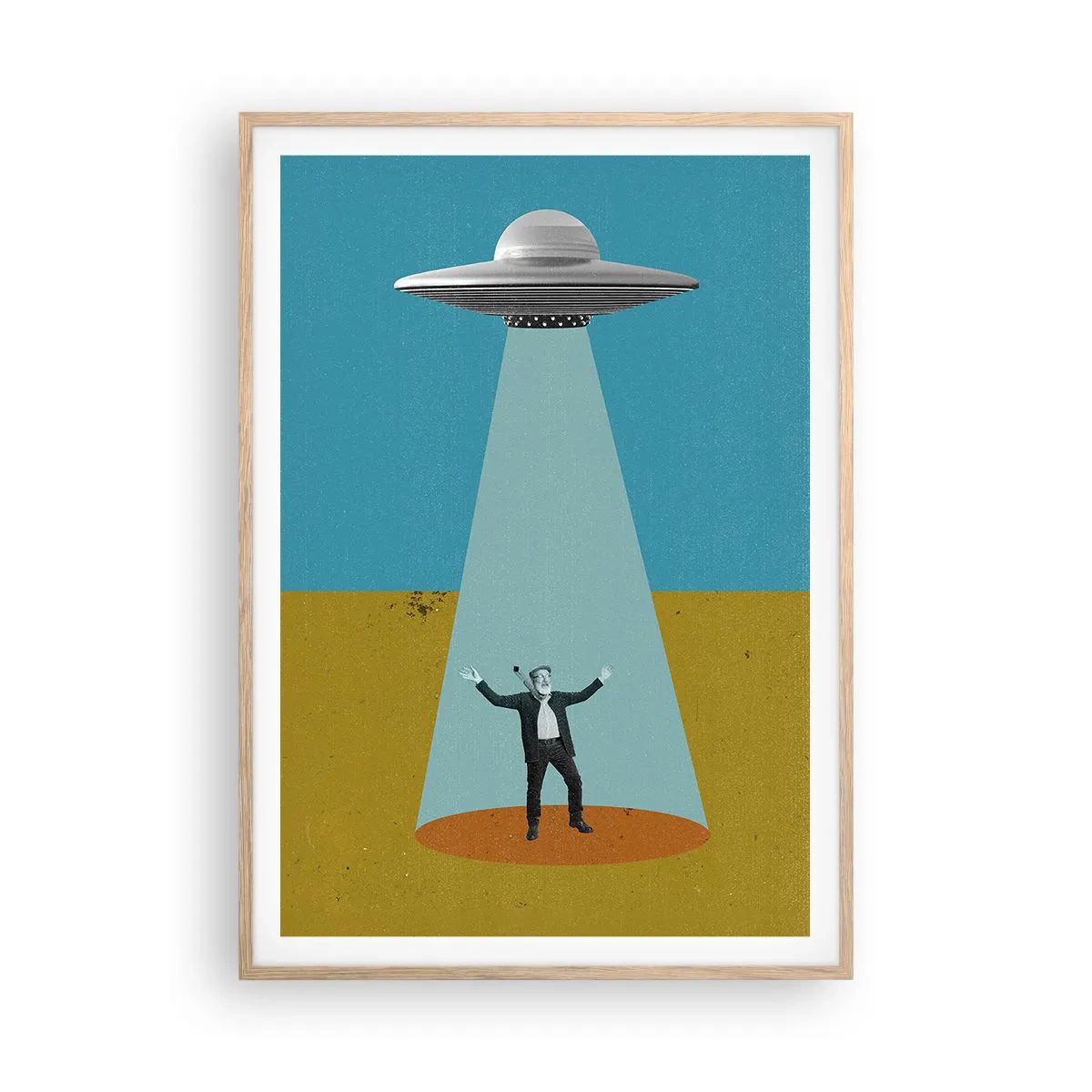 Affisch i ram av ljusek - Ett nära möte - 70x100 cm