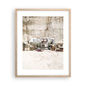 Affisch i ram av ljusek - Dags att börja resan - 40x50 cm