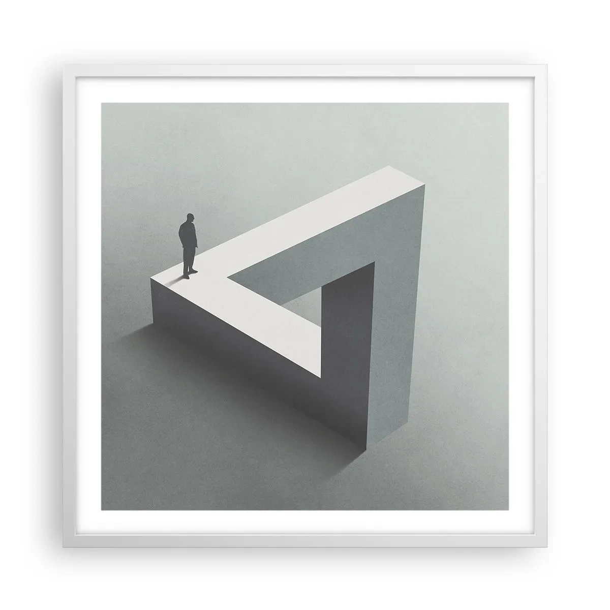 Affisch i vit ram - Och ändå möjligt - 60x60 cm