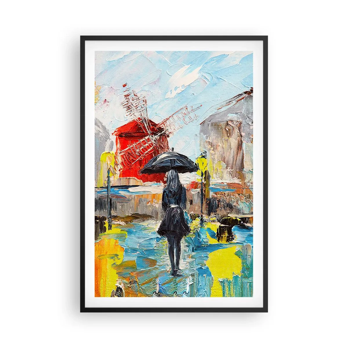 Affisch i svart ram - Parislegender - 61x91 cm