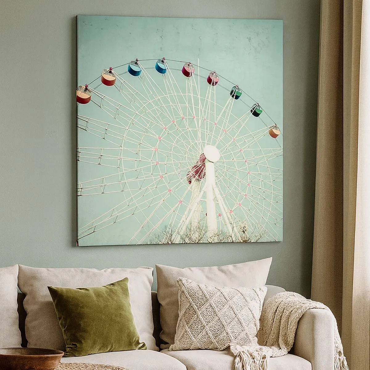 Canvastavla - Bild på duk - Välkommen att ha kul - 30x30 cm