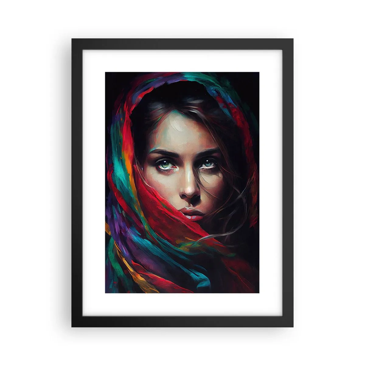 Affisch i svart ram - Grönögd hemlighet - 30x40 cm