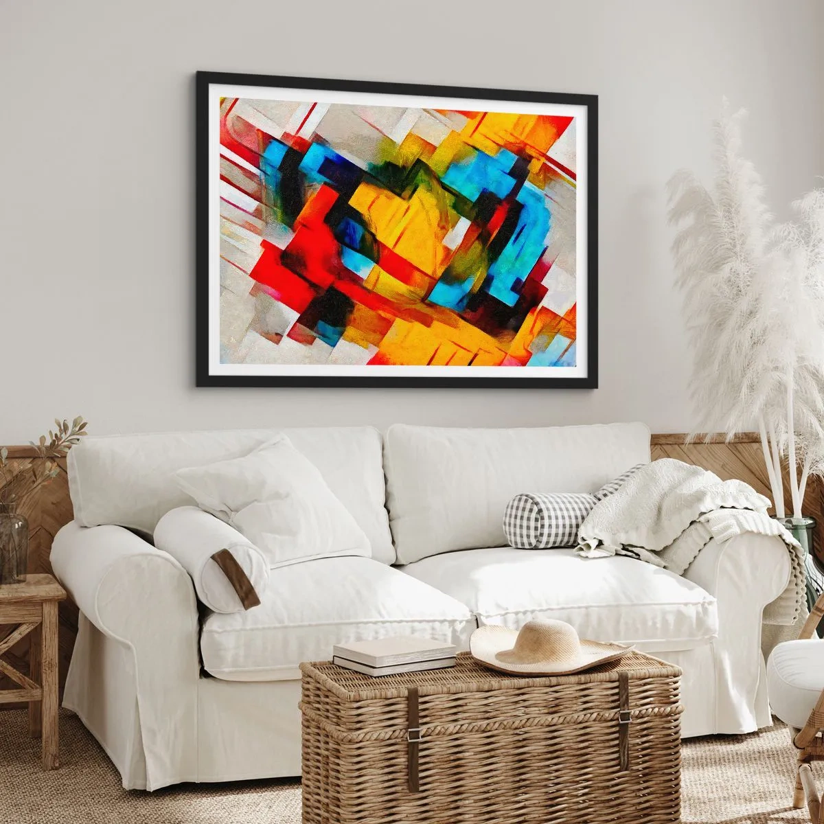 Affisch i svart ram - Färgmix - 50x40 cm