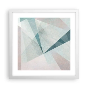 Affisch i vit ram - Lugnt trots dynamiskt - 40x40 cm
