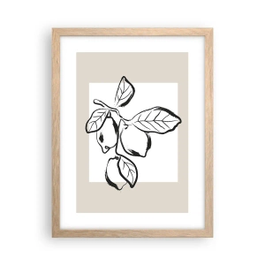 Affisch i ram av ljusek - Där citronen mognar... - 30x40 cm