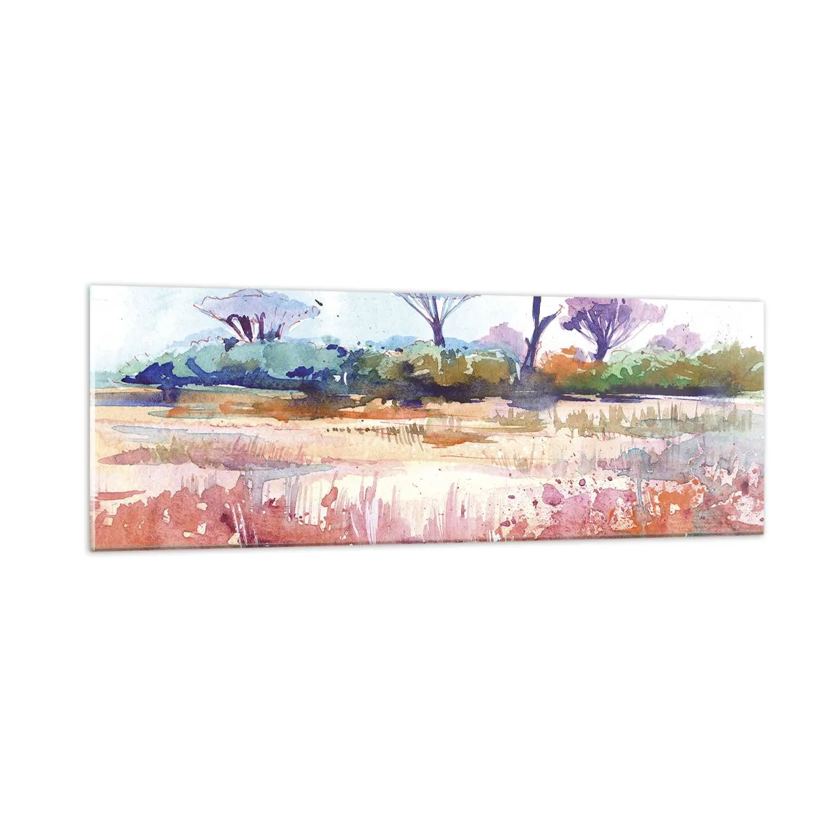 Glastavla - Bild på glas - Savannens färg - 90x30 cm