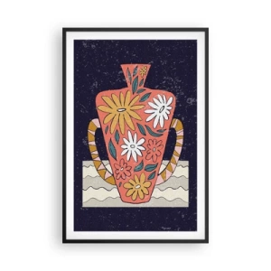 Affisch i svart ram - Målad kanna - 61x91 cm