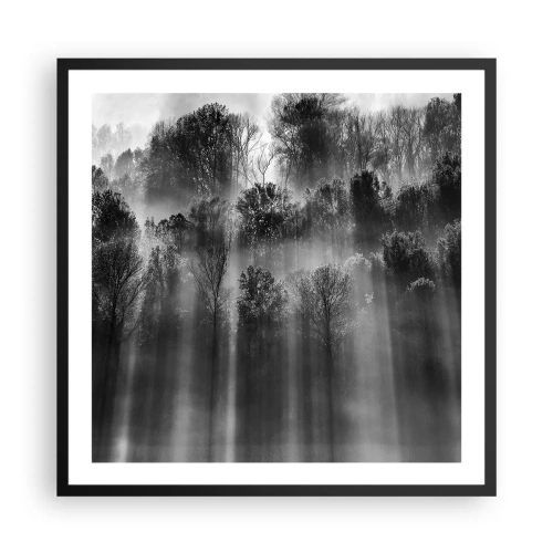 Affisch i svart ram - I ljusstrålar - 60x60 cm