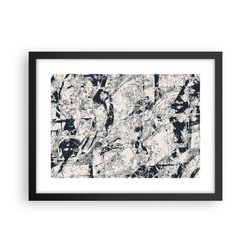 Affisch i svart ram - Motsatsernas interpenetration - 40x30 cm