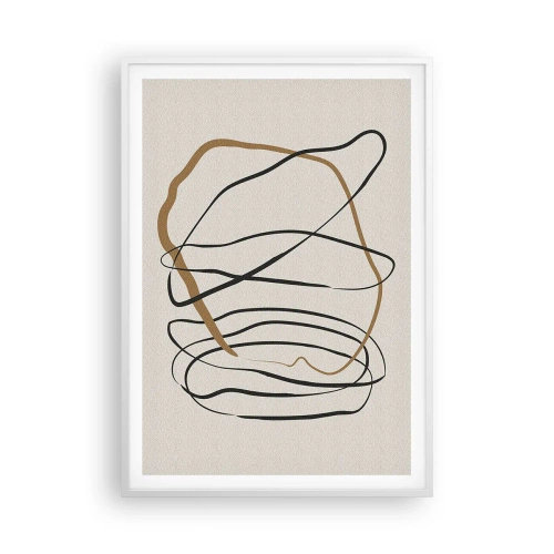 Affisch i vit ram - Komposition: besittande dans - 70x100 cm