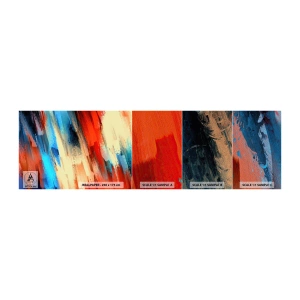 Provbit av fototapet Premium Sand - Färgkaskad - Abstraktion, Bit, Modernt mönster - 100x30 cm