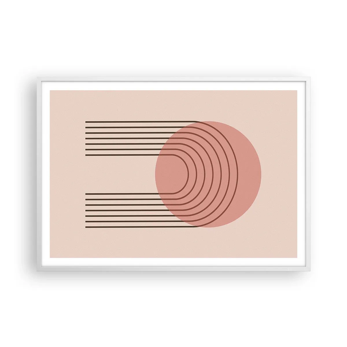 Affisch i vit ram - Ostoppad attraktionskraft - 100x70 cm