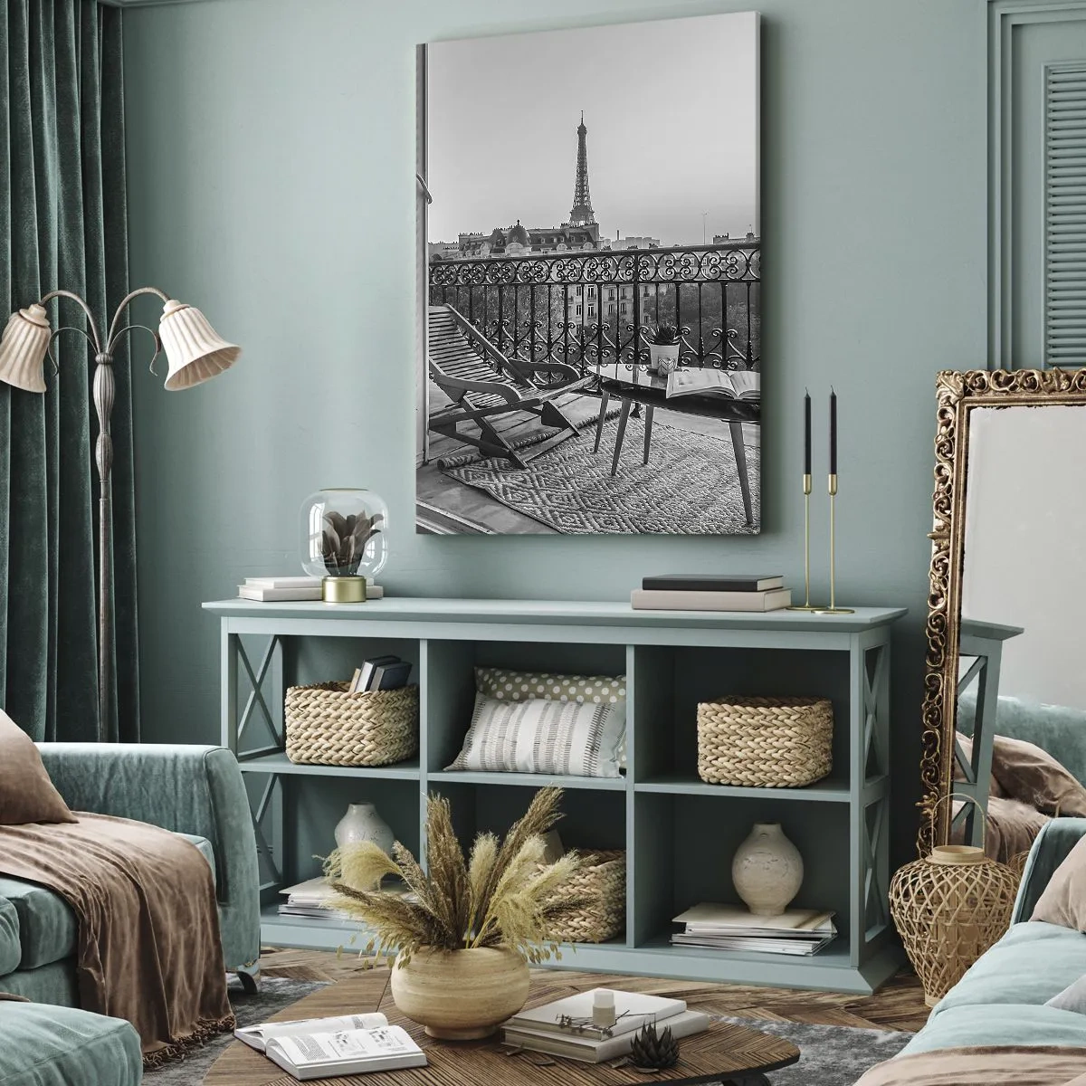 Canvastavla - Bild på duk - En eftermiddag i Paris - 45x80 cm