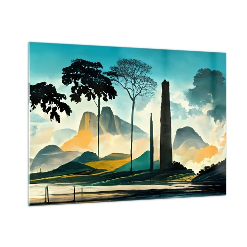 Glastavla - Bild på glas - Fortfarande högre och högre - 100x70 cm