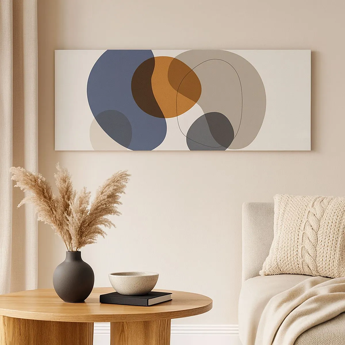 Canvastavla - Bild på duk - Färgernas droppar - 100x40 cm