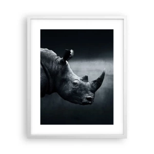 Affisch i vit ram - Höger profil - 40x50 cm