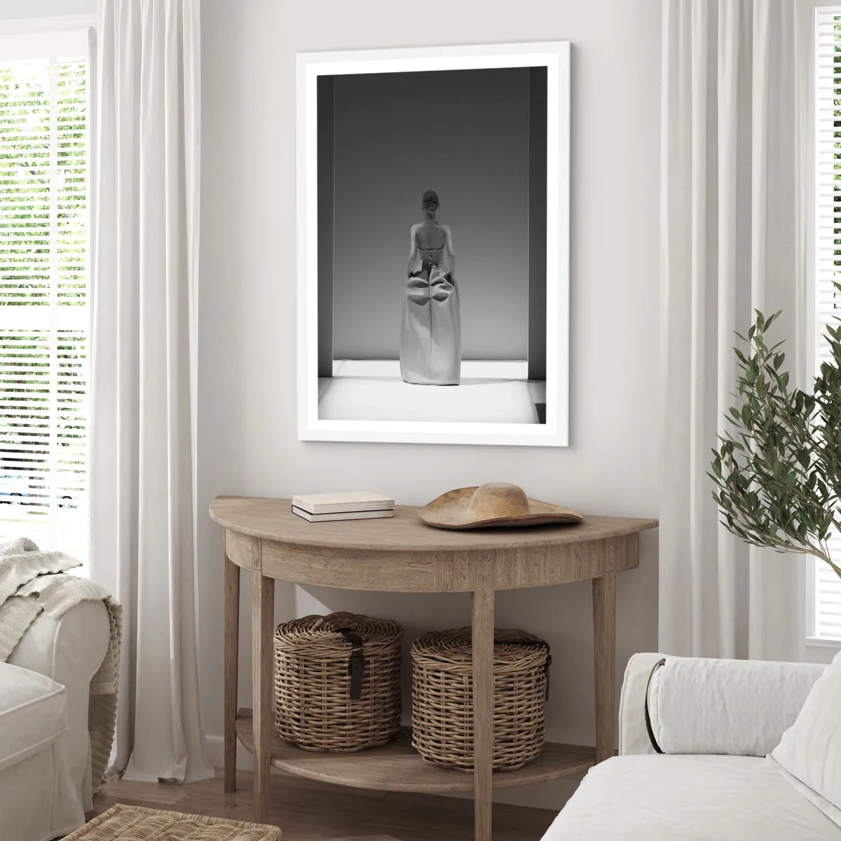 Affisch i vit ram - Raffinerad enkelhet - 70x100 cm