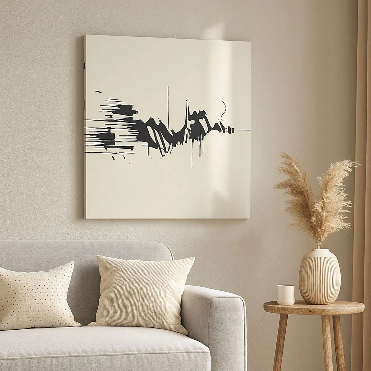 Canvastavla - Bild på duk - Skyndsam abstraktion - 30x30 cm