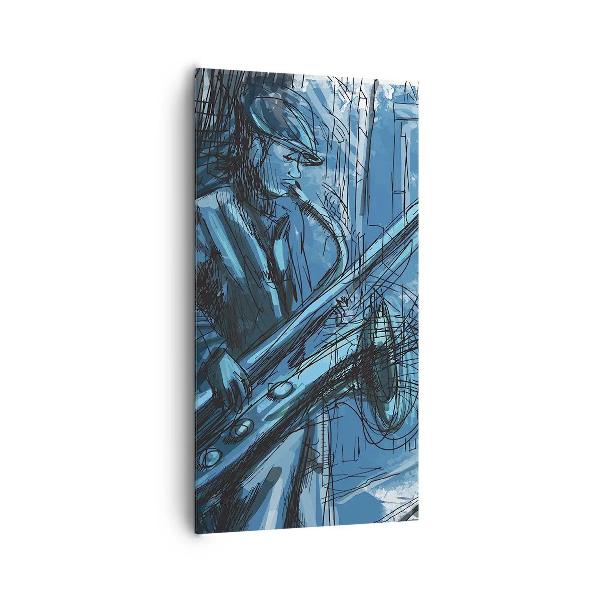 Canvastavla - Bild på duk - Stadsrapsodi - 65x120 cm