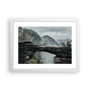 Affisch i vit ram - Äventyret är på väg att börja - 40x30 cm