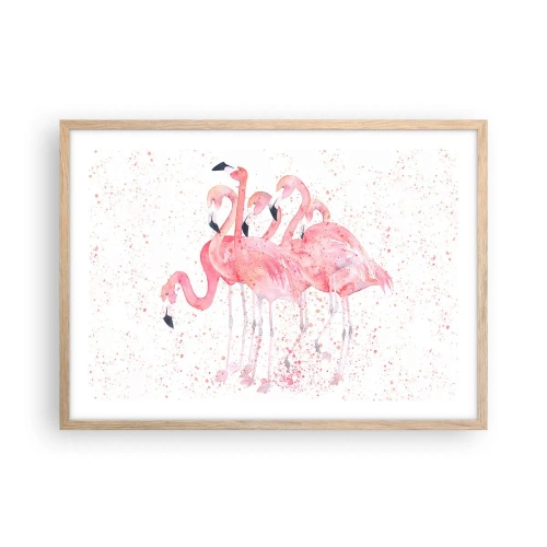 Affisch i ram av ljusek - Rosa bandet - 70x50 cm