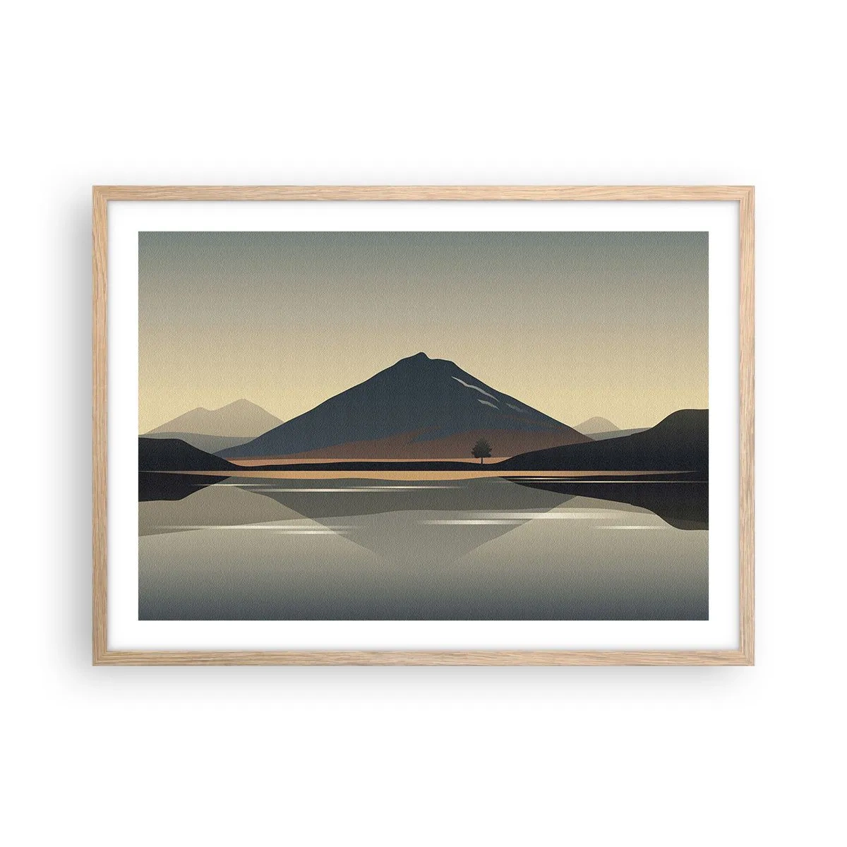 Affisch i ram av ljusek - Spegelbild - 70x50 cm