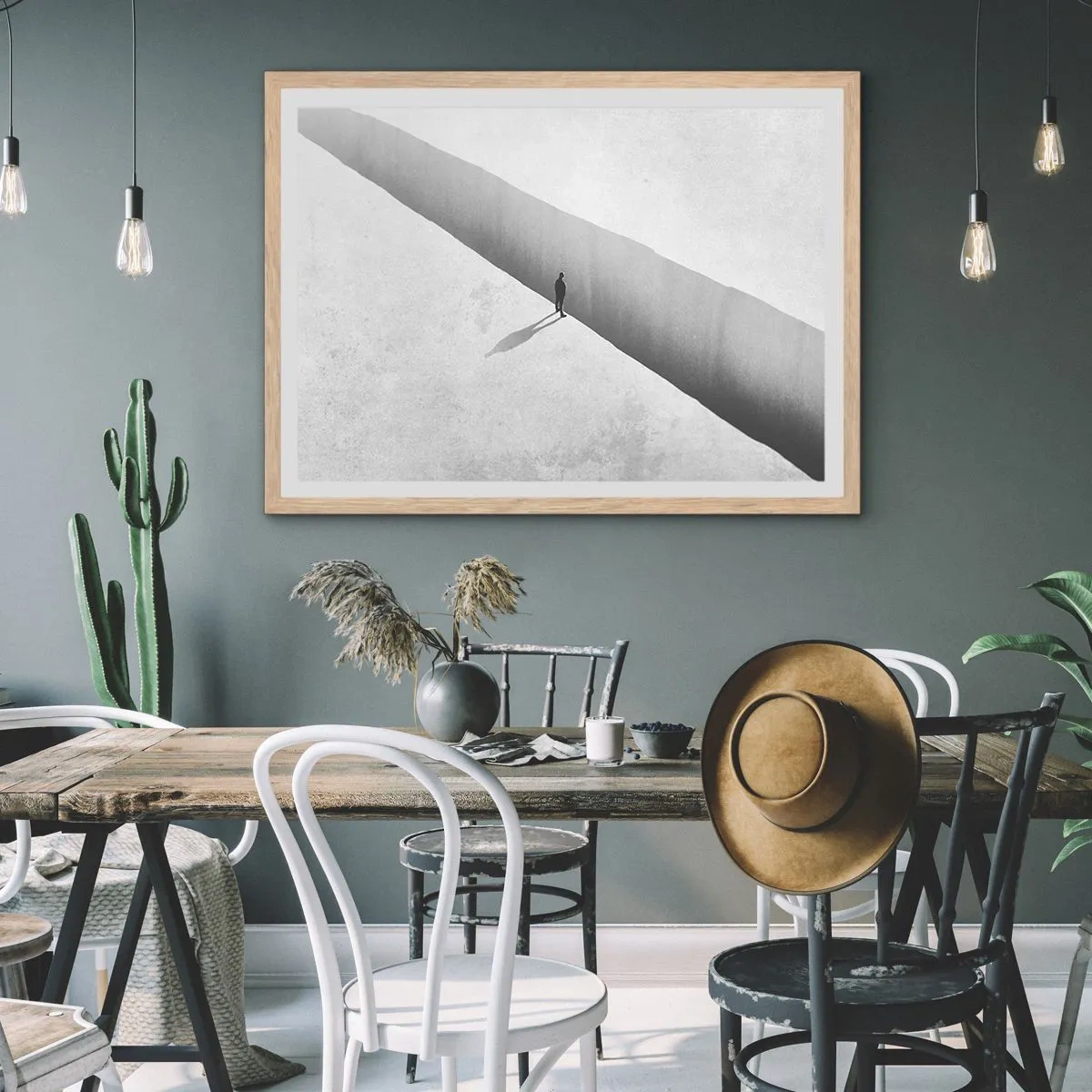 Affisch i ram av ljusek - Tydligt mål - 100x70 cm