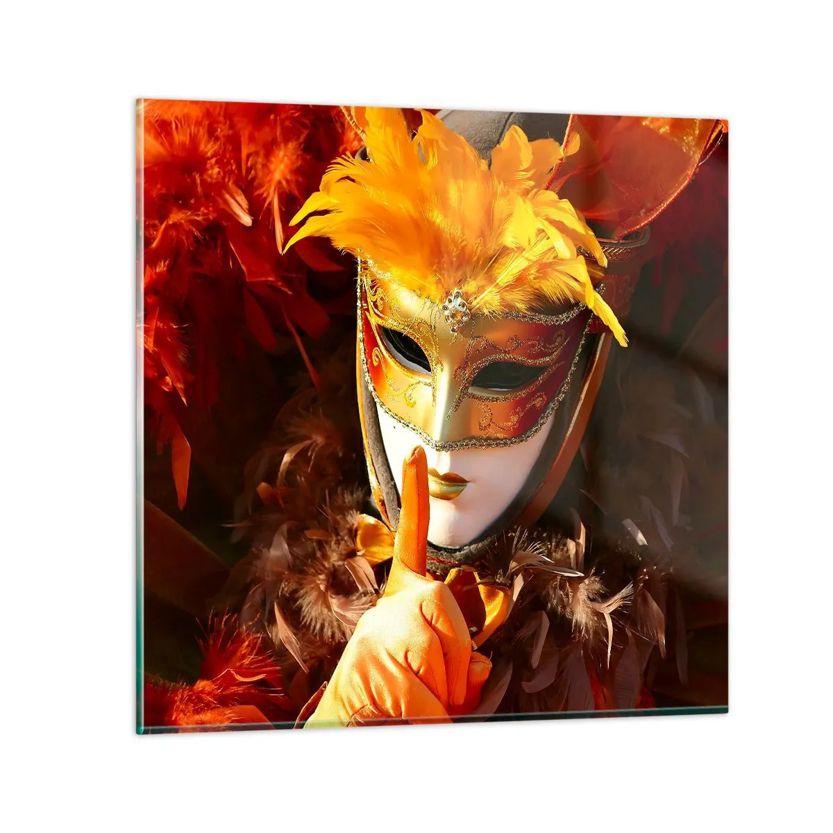 Glastavla - Bild på glas - Hemligheten är en del av spelet - 60x60 cm