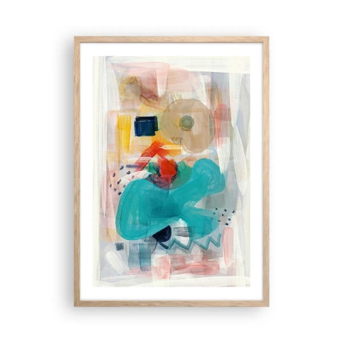 Affisch i ram av ljusek - Ett färgglatt spel - 50x70 cm