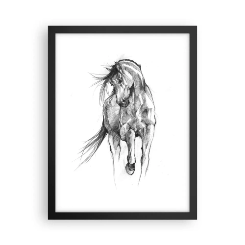Affisch i svart ram - Elegant trav - 30x40 cm
