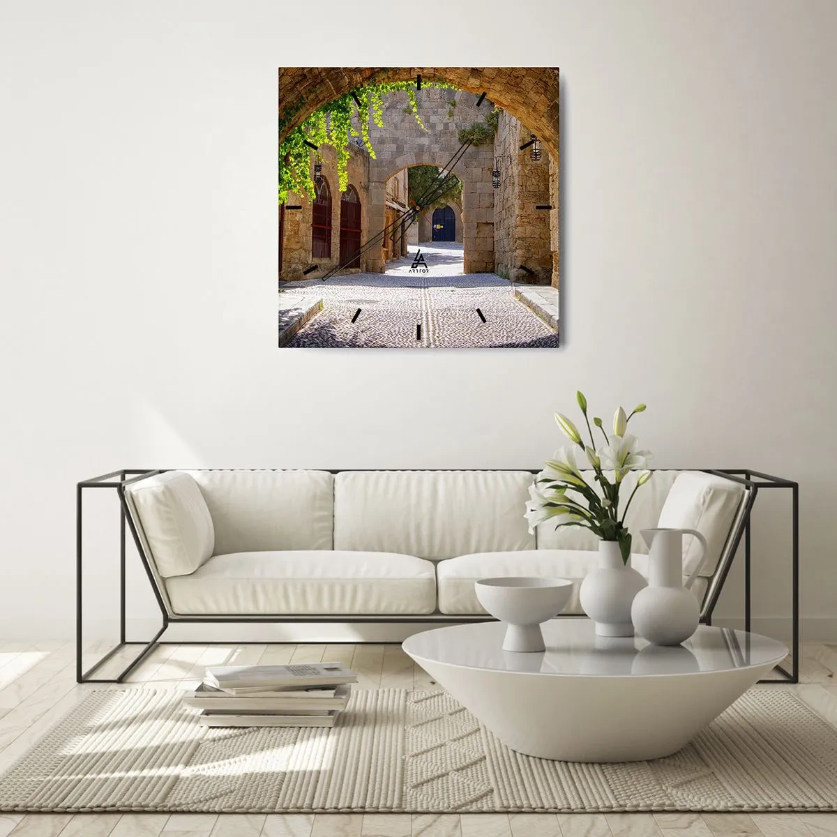 Väggklocka - Klocka på glas - Snart kommer processionen - 40x40 cm