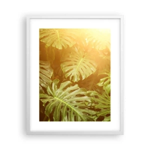 Affisch i vit ram - Beträda grönskan... - 40x50 cm