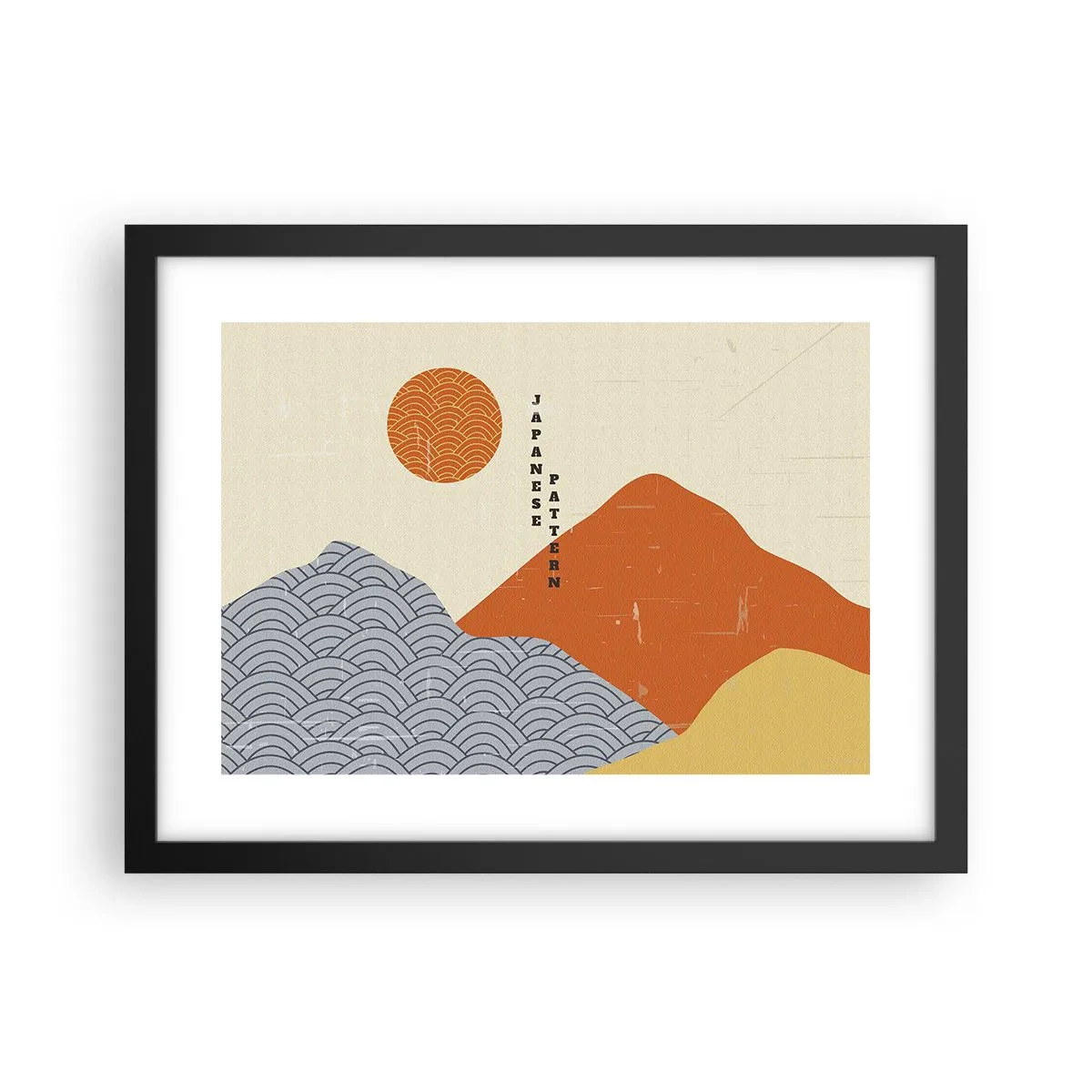 Affisch i svart ram - I den japanska andan - 40x30 cm