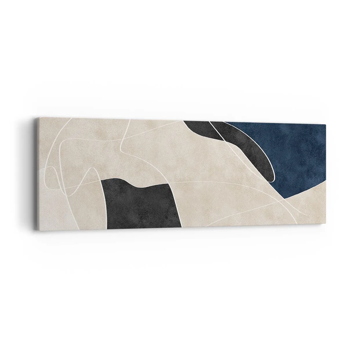 Canvastavla - Bild på duk - Abstrakt komposition - färgkontrast - 90x30 cm
