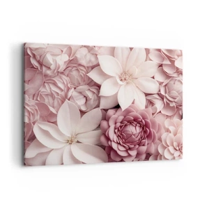 Canvastavla - Bild på duk - I rosa kronblad - 100x70 cm