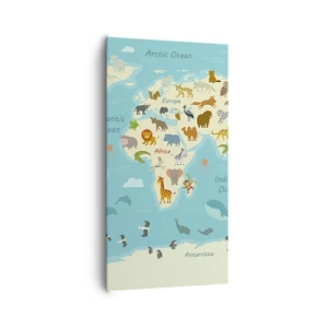 Canvastavla - Bild på duk - Goda grannar - 65x120 cm